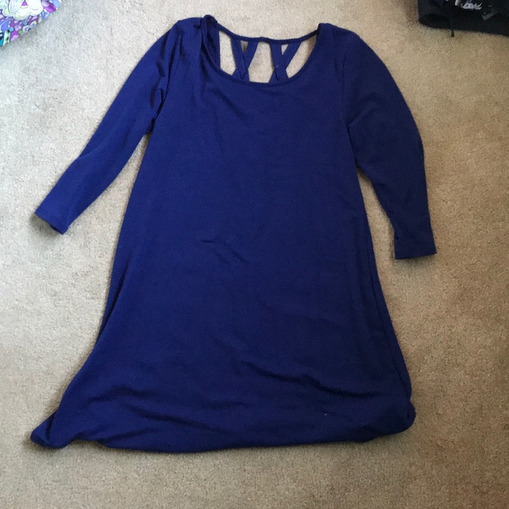 Navy blue, long sleeve dress